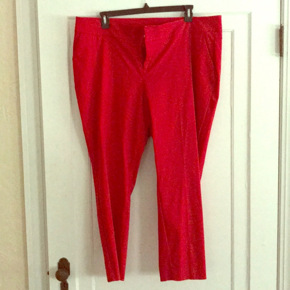 Lane Bryant Red ankle pant size 22